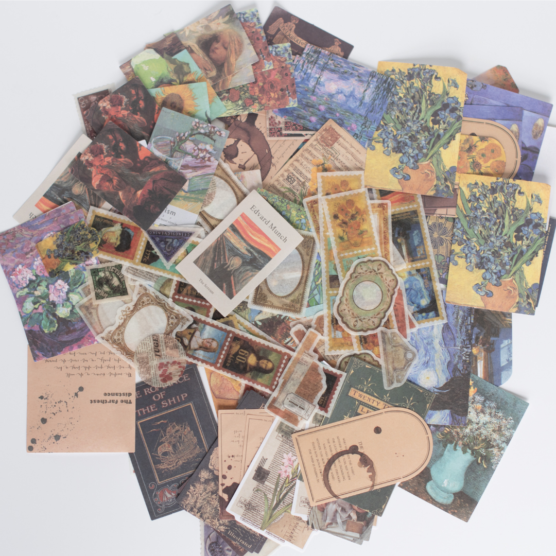 Paquete de stickers + papel decorativo