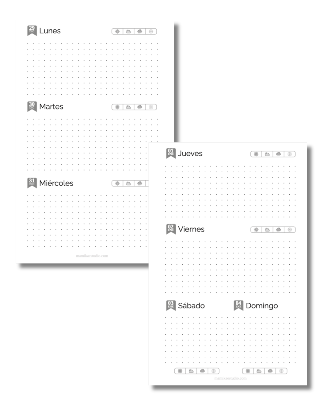 AGENDA SEMANAL 2026 A CORAZÓN ABIERTO MAMIKA ESTUDIO