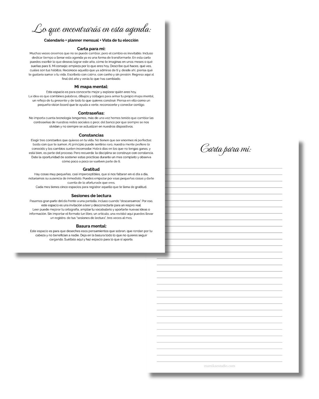 AGENDA + DIARIO 2026 A CORAZÓN ABIERTO MAMIKA ESTUDIO