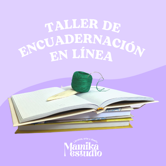 Taller de encuadernación en línea con costura francesa / primera edición.