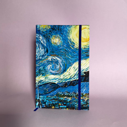 Libreta puntos bullet journal “La noche estrellada” van Gogh